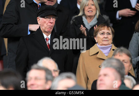 Sir Bobby Charlton, légende de Manchester United, et son épouse Norma Banque D'Images