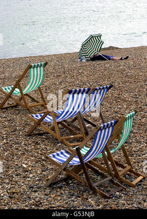 Vacances britanniques - le bord de mer - Brighton - 2000 Banque D'Images