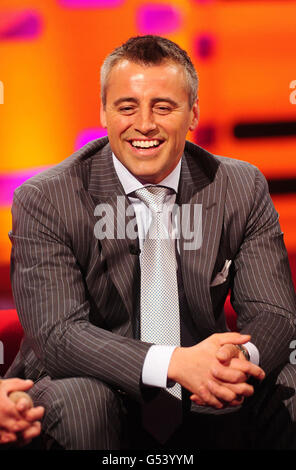 Matt LeBlanc pendant le tournage de l'édition de cette semaine du Graham Norton Show, aux London Studios à Londres. Banque D'Images