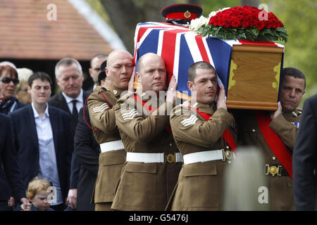 Le sergent Nigel funérailles de coup Banque D'Images