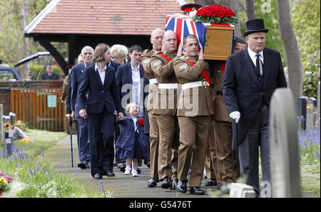 Le sergent Nigel funérailles de coup Banque D'Images