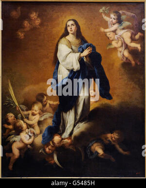 Bartolomé Esteban Murillo (1617-1682). Peintre baroque espagnol. Immaculée Conception 'Esquilache', 1645-1650. Le Musée de l'Ermitage. Saint Petersburg. La Russie. Banque D'Images