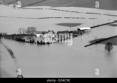 - Fortes pluies et inondations - Worcestershire Banque D'Images