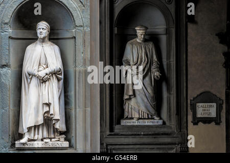 Statue Florence Andrea Orgagna 1308-1368 Banque D'Images