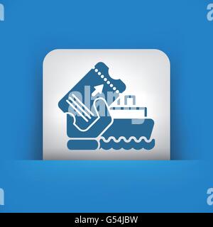 Billet de bateau Illustration de Vecteur