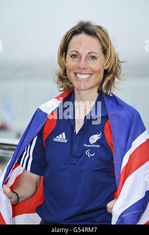 L'équipe go sailing - Photocall - Weymouth et Portland Sailing Center Banque D'Images