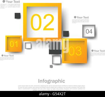 Infographie design carré Illustration de Vecteur