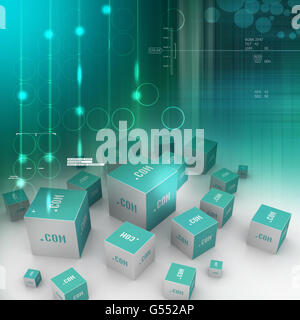 Dot Com domain en cubes Banque D'Images