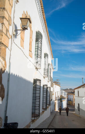 Street. Belmonte, province de Cuenca, Castilla La Mancha, Espagne. Banque D'Images