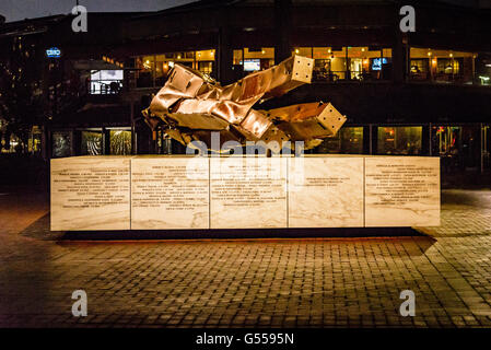 9/11 Memorial du Maryland à Baltimore's World Trade Center, Inner Harbor, Baltimore, MD Banque D'Images