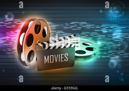 Bobines de film et Clapper board Banque D'Images