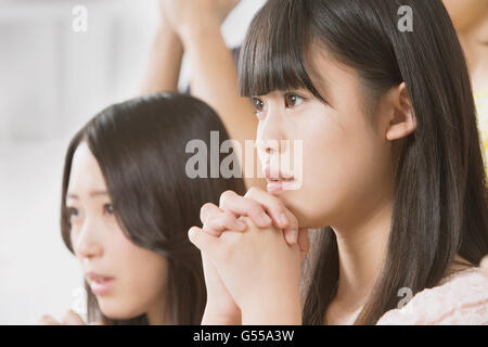 Groupe de supporters japonais Banque D'Images