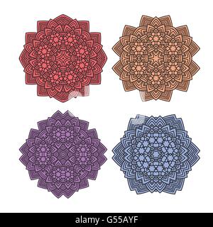 Mandala fleur créatif. Vector illustration. Décoration de style oriental Illustration de Vecteur