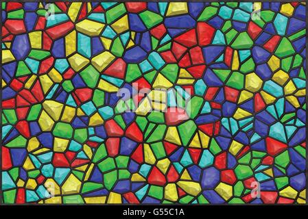 Couleur lumineuse verre mosaïque horizontale design vector background Illustration de Vecteur