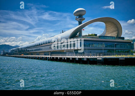 D''une vue sur le Kai Tak Cruise Terminal de Kwun Tong, Hong Kong. Banque D'Images