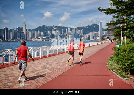 Les équipements de loisirs de l'Hung Hom waterfront à Hong Kong. Banque D'Images