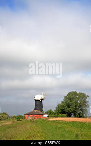 Le but de grands Mill Moulin de drainage et de pompage du moteur de flux en brique à Upton, Norfolk, Angleterre, Royaume-Uni. Banque D'Images