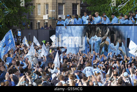 Football - Manchester City Parade de la victoire de la Barclays Premier League - Manchester Banque D'Images