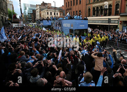 Football - Manchester City Parade de la victoire de la Barclays Premier League - Manchester Banque D'Images