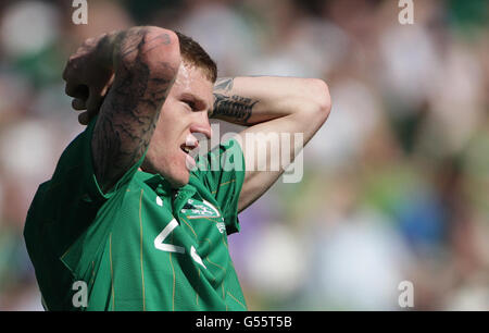 Football - International friendly - République d'Irlande v Bosnie - Aviva Stadium.James McClean de la République d'Irlande pendant l'International friendly au stade Aviva, Dublin, Irlande. Banque D'Images