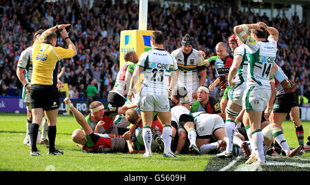 Rugby Union - Aviva Premiership - Semi Final - Harlequins v Northampton Saints - Twickenham Stoop Banque D'Images