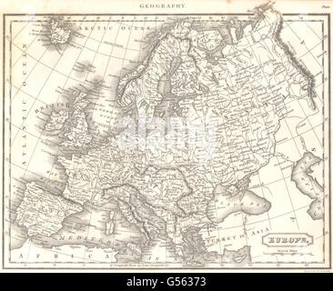 EUROPE : Autriche montrant membres, la Prusse, la Russie etc, 1830 carte antique Banque D'Images