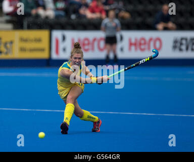 Trophée des champions de hockey Femmes Investec 2016, Queen Elizabeth Olympic Park, juin 2016. L'Australie. Banque D'Images