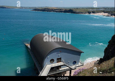 Station de Sauvetage Padstow Mère Iveys Bay Banque D'Images