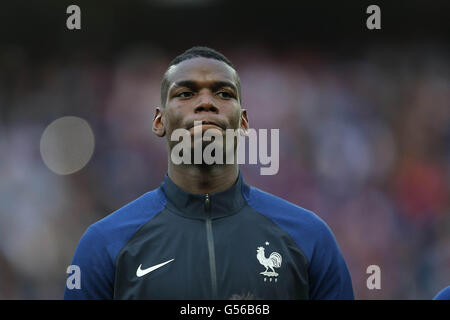 Lille, France. 19 Juin, 2016. Pogba au match de football de l'Euro 2016 en France entre la Suisse et la France au Stade Pierre Mauroy, le 17 juin 2016 à Lille. Crédit : marco iacobucci/Alamy Live News Banque D'Images