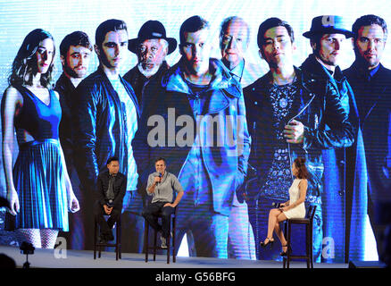 Beijing, Chine. 20 Juin, 2016. L'acteur Mark Ruffalo (C) parle au cours d'une conférence de presse Première du film 'Now You See Me 2' à Beijing, capitale de Chine, le 20 juin 2016. © Zhang Lei/Xinhua/Alamy Live News Banque D'Images