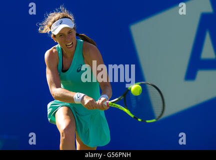 Eastbourne, Royaume-Uni. 21 Juin, 2016. Johanna Konta en action à la 2016 Aegon International WTA Premier tournoi de tennis Crédit : Jimmie48 Photographie/Alamy Live News Banque D'Images