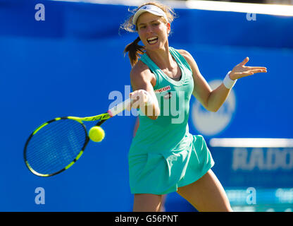 Eastbourne, Royaume-Uni. 21 Juin, 2016. Johanna Konta en action à la 2016 Aegon International WTA Premier tournoi de tennis Crédit : Jimmie48 Photographie/Alamy Live News Banque D'Images