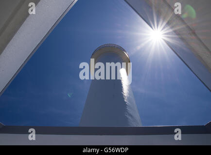 Phare du cap Zanpa, Okinawa, Japon Banque D'Images