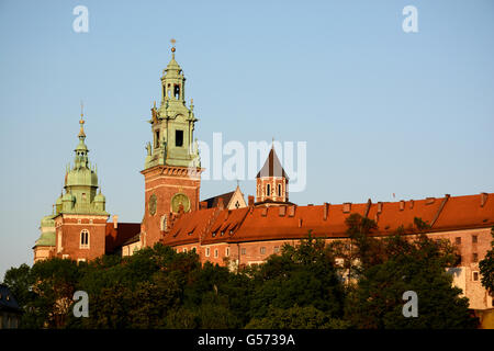 Château de Wawel Cracovie Pologne Europe Banque D'Images