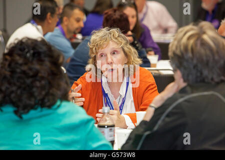 Detroit, Michigan - Les délégués à la convention de l'Union internationale des employés de Service. Banque D'Images