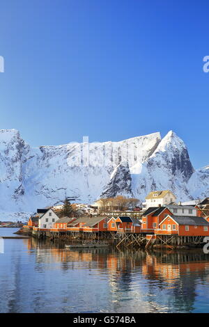 Reine--Norvège Lofoten Banque D'Images