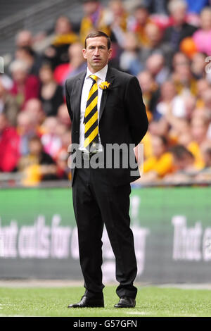 Football - le FA Carlsberg Trophy - final - Newport County / York City - Wembley Stadium.Justin Edinburgh, directeur du comté de Newport Banque D'Images