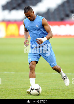 Football - UEFA Euro 2012 - Groupe D - England v France - France Session de formation - Donbass Arena Banque D'Images