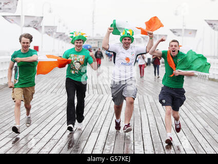 Football - UEFA Euro 2012 - Groupe C - République d'Irlande v France - République d'Irlande Fans - Sopot Banque D'Images