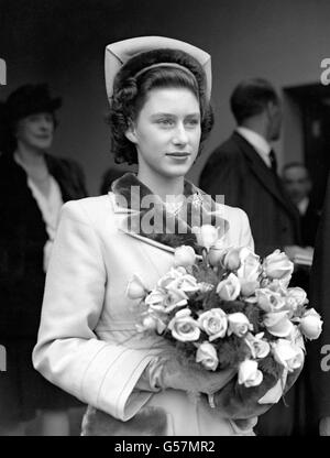 La princesse Margaret approche de son 18e anniversaire le 21 août 1948. Banque D'Images