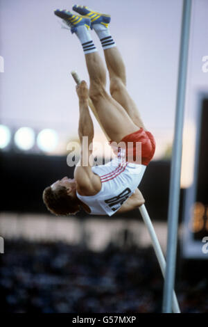 Athlétisme - Jeux Olympiques de Moscou 1980 - Men's Pole Vault - Grand Arena du Stade central Lénine Banque D'Images