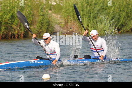 Jeux olympiques - Canoë - Canoë annonce l'équipe Go Sprint - Eton College Centre d'Aviron Banque D'Images