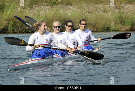 Jeux olympiques - Canoë - Canoë annonce l'équipe Go Sprint - Eton College Centre d'Aviron Banque D'Images