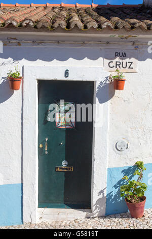 L'Alentejo Beja, maison typique de l'avant, l'Alentejo, Beja, vue de petite ville, Algarve, Sud du Portugal, l'Europe. Banque D'Images