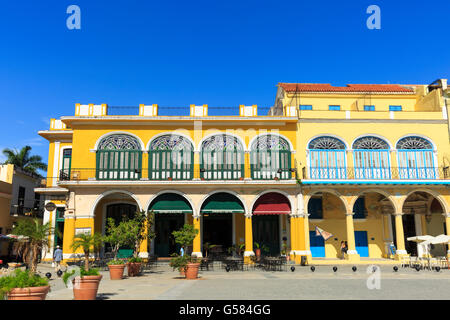 Plaza Vieja place vieille, Vieille Havane, Cuba Banque D'Images