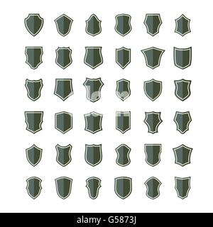 La protection de l'icône de bouclier créative vector set Illustration de Vecteur