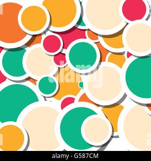 Les cercles de couleur d'été lumineux abstract vector background illustration design Illustration de Vecteur