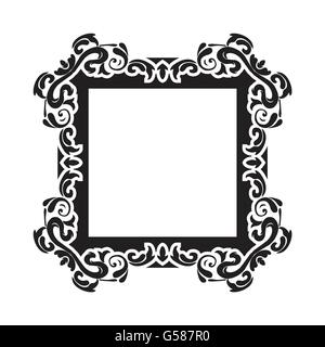 Vintage frame border on white background vector illustration Illustration de Vecteur