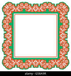 Abstract floral frame décoratif fleur vecteur fond frontière Illustration de Vecteur