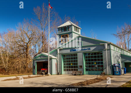 Une caserne de pompiers sur l'île Centre, l'une d'un petit groupe d'îles juste à côté du continent et de la ville de Toronto, Ontario, Canada Banque D'Images